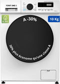 Lavadora de Carga Frontal 10 Kg 1400 RPM, Ahorro Energ¨¦tico Clase A-30%, 16 Programas Eco y R¨¢pido