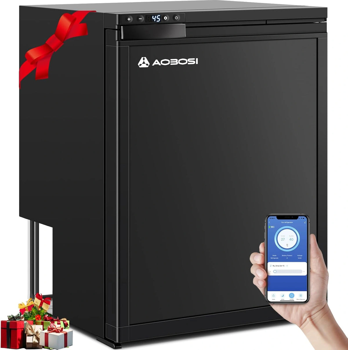 Nevera Port¨¢til AAOBOSI 65L con Control por APP y Luz LED, Enfriador de -20¡ãC a 20¡ãC para Coche, Caravana y Camping