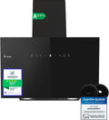 Campana extractora KKT Kolbe 80 cm, 782 m3/h, sin cabezales, vidrio negro, control por gestos, sensor t¨¢ctil, luz LED