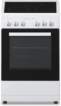 Cocina El¨¦ctrica Vitrocer¨¢mica Blanca 50cm con Horno y Grill Solthermic