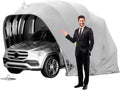 Garaje M¨®vil Plegable con Cerradura, Refugio Resistente al Clima con Estructura de Acero, L:5.5/5.9M