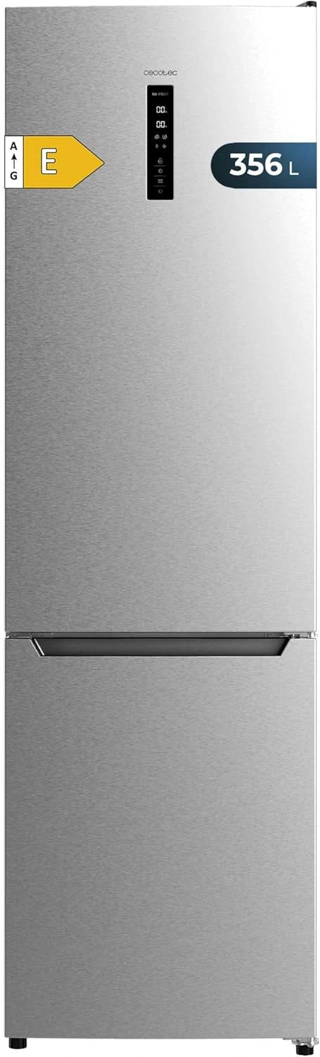 Frigor¨ªfico Combi Cecotec Bolero 356 Inox, 356L, No Frost, Clase E, Compresor Inverter, Multiairflow