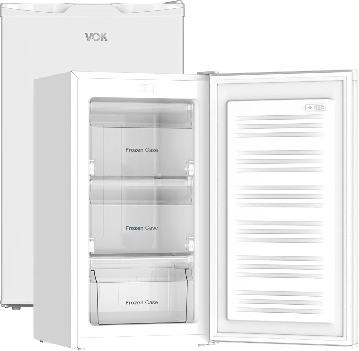 Congelador Vertical Compacto 63L Clase E, Puerta Reversible, Control Mec¨¢nico, Blanco