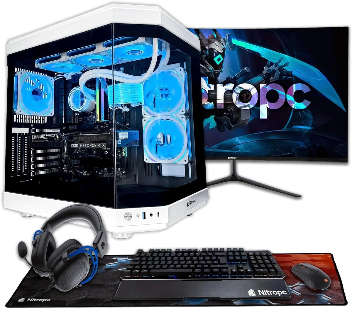 PC Gaming Avanzado Intel i7 con RTX 5060 Ti, 32GB RAM, 2TB SSD, Monitor 27", Perif¨¦ricos Incluidos