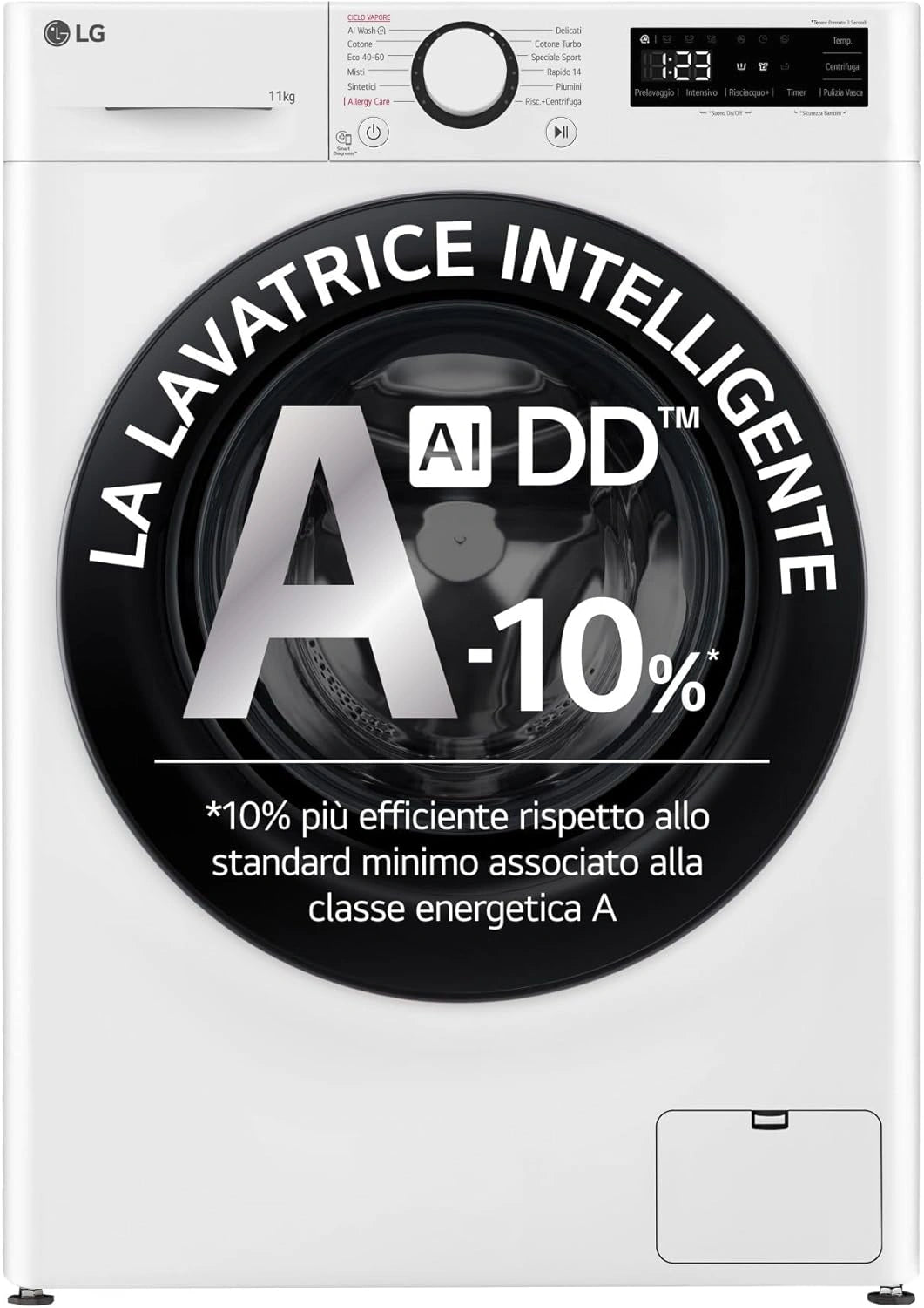 Lavadora Lg F4R3011NSWB de Libre Instalaci¨®n con Tecnolog¨ªa Ai DD y Vapor