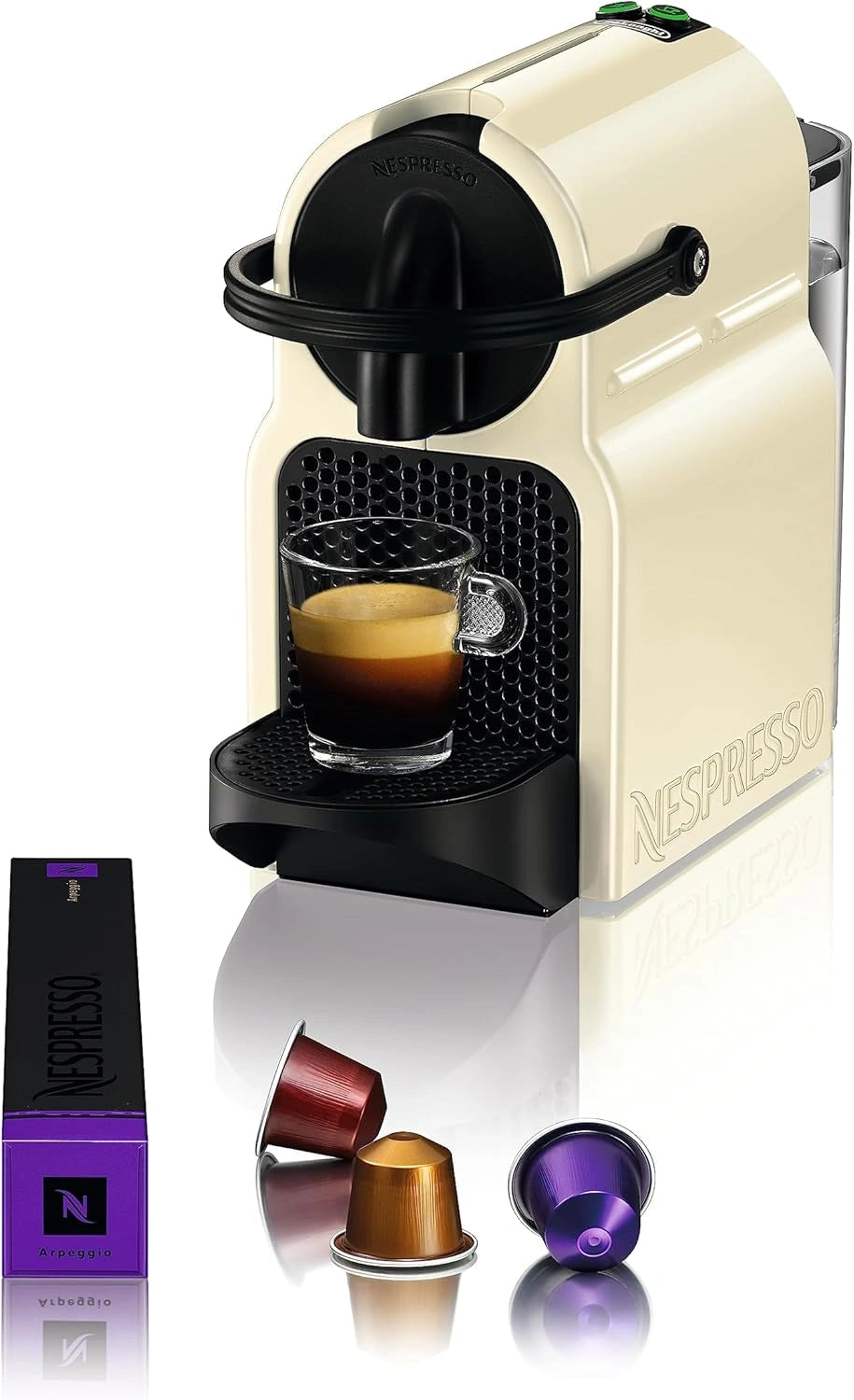Cafetera de C¨¢psulas Nespresso Inissia EN80.CW Crema, 19 Bares, Apagado Autom¨¢tico