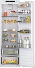 Haier Frigor¨ªfico Integrable Monopuerta, 319L, 54x177 cm, 2 Cajones, 5 Baldas, 4 Balconeras, Luz LED
