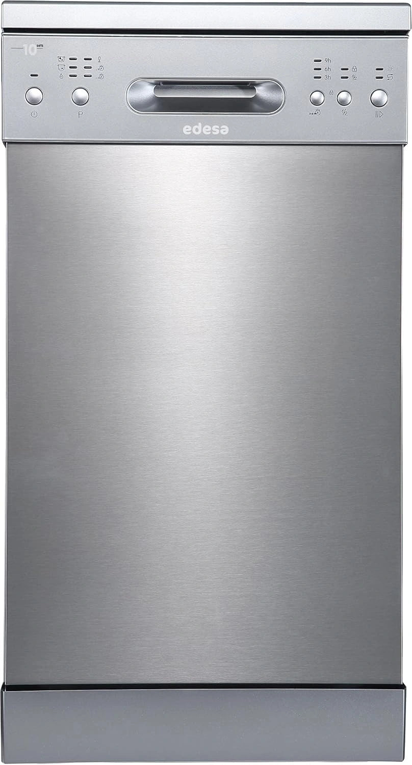 Lavavajillas Edesa EDW-4610 X 45 cm, 6 Programas, Ultra Silencioso 49 dB, Seguridad Triple, LED, Acero Inoxidable