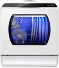 Lavavajillas Compacto AIRMSEN de 5 Litros con 6 Programas, Doble Conexi¨®n de Agua, Control T¨¢ctil y Pantalla LED