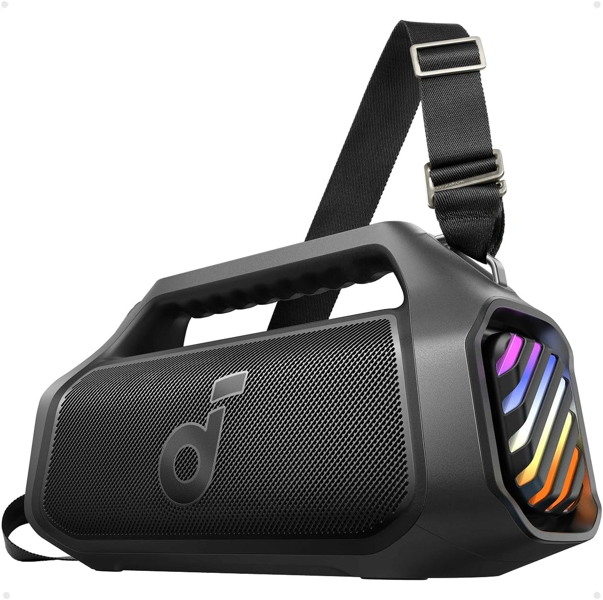 Altavoz Bluetooth Soundcore Boom 2 Plus, 140W, Sonido Est¨¦reo, Resistente al Agua IPX7, Luces RGB, Autonom¨ªa 20h
