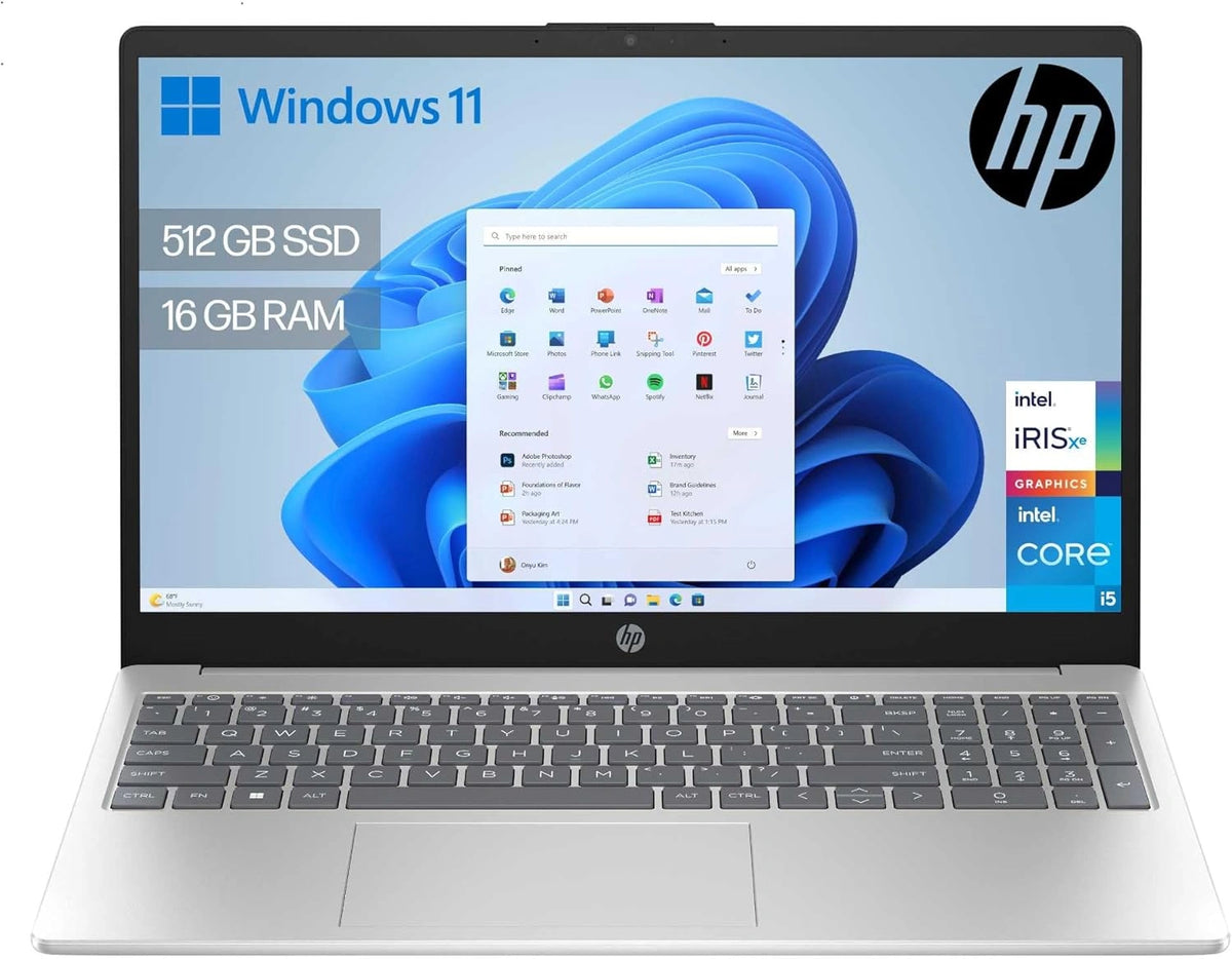 Port¨¢til HP 15.6'' FHD i5, 16GB RAM, 512GB SSD, Windows 11