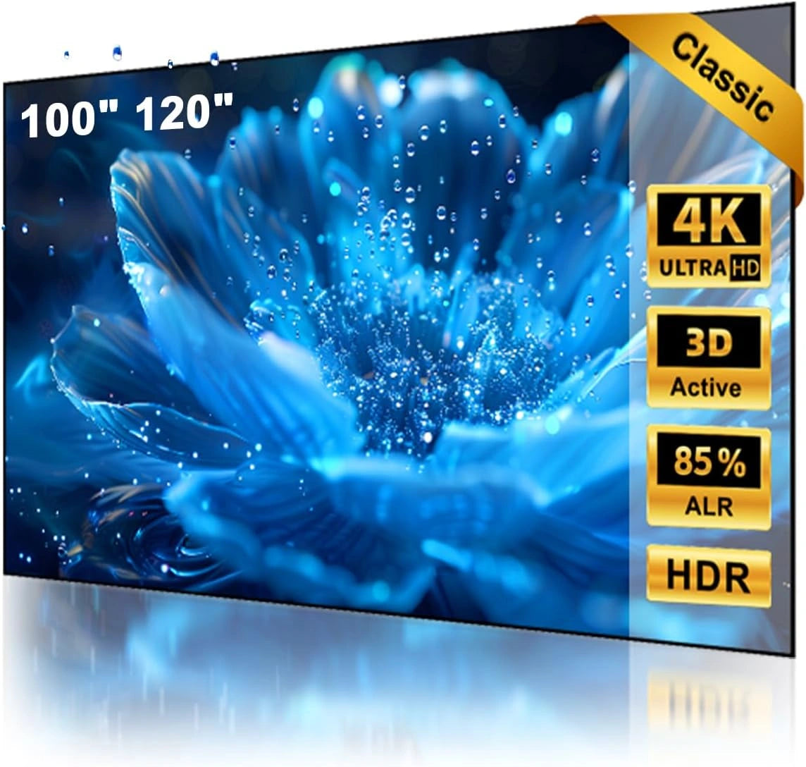 Pantalla para Proyector Ultracorto, 120, Anti-Luz Ambiental, 4K/8K UHD, Cine en Casa