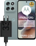 Motorola Moto G56 5G, M¨®vil Inteligente, 24GB RAM Total, 256GB, Gris, Cargador TurboPower 33W