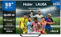 Haier Smart TV QLED 4K de 55'' - Google TV, Dolby Audio, HDR10, Asistente de Google, Bluetooth 5.1, HDMI 2.1, Dise?o sin Marcos