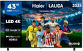 Smart TV Haier 43" 4K UHD, Google TV, Dolby Audio, HDR10, Bluetooth 5.1, HDMI 2.1, Sin Marcos