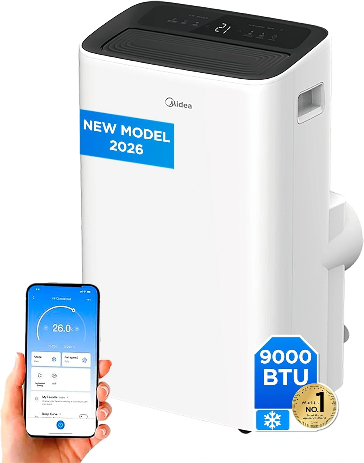 Aire Acondicionado Port¨¢til MIDEA 4 en 1 9000 BTU con App y Mando