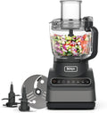Robot de Cocina Ninja 850W, 4 Programas, 3 Velocidades, Bol 2.1L, Accesorios Multifuncionales, Lavavajillas, Negro