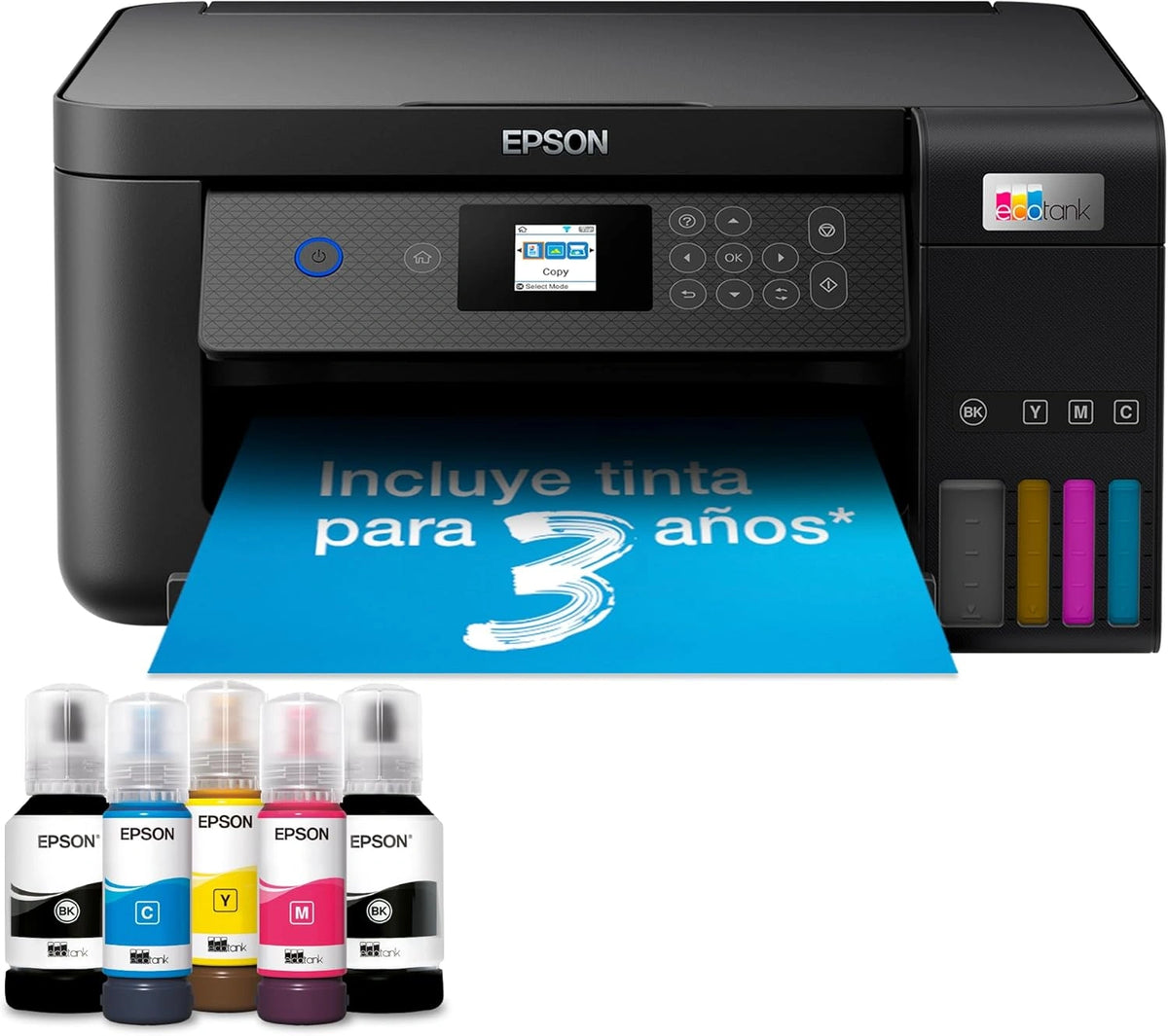 Epson EcoTank ET-2850 Impresora Multifuncional A4 con Wi-Fi y Tinta Hasta 3 A?os