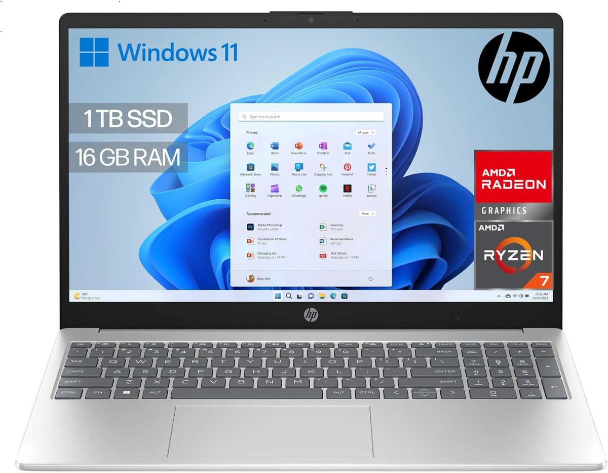 Port¨¢til HP 15.6'' FHD, Ryzen 7, 16GB RAM, 1TB SSD, Gr¨¢ficos Radeon, Win 11