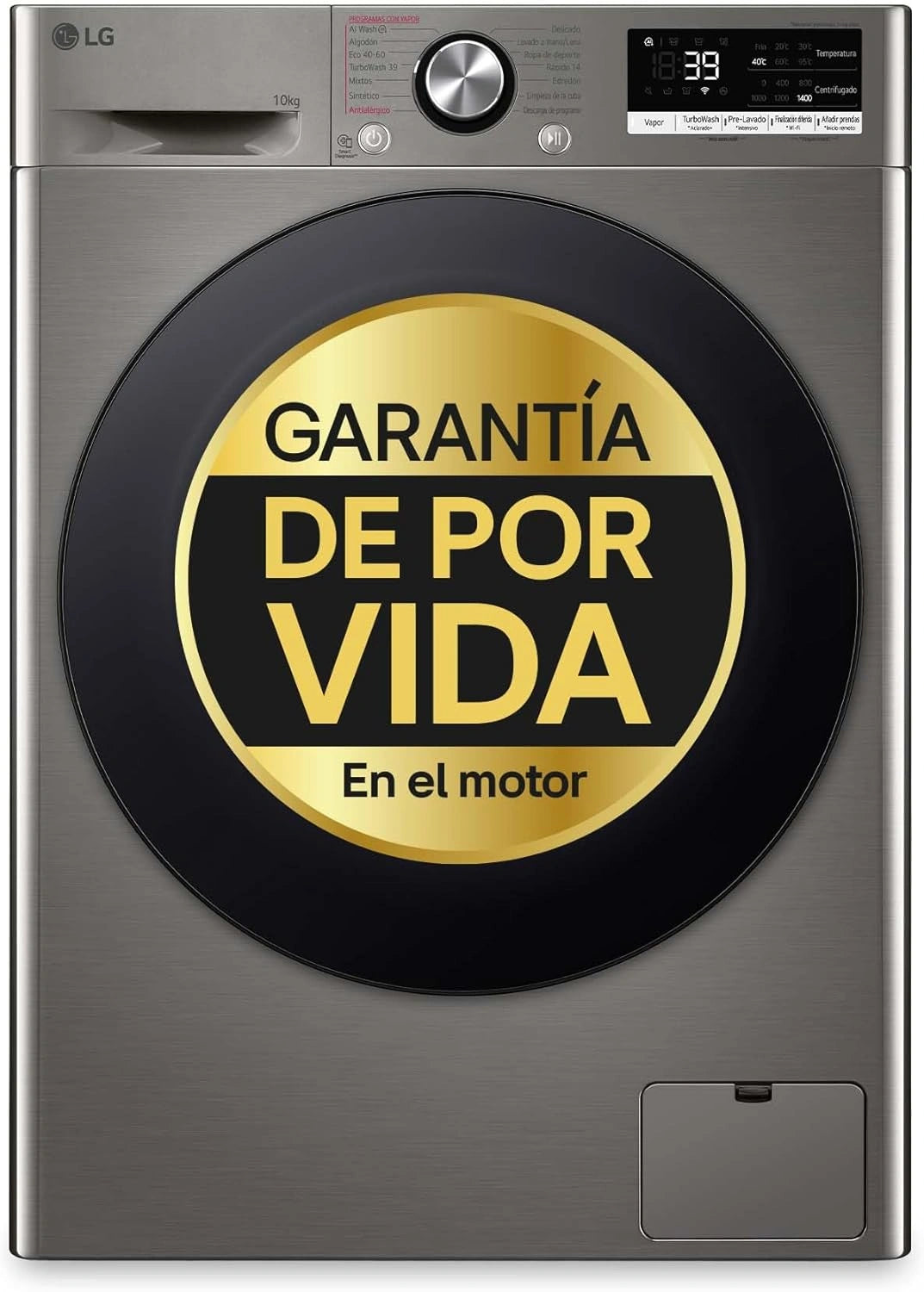 Lavadora LG 10kg AI Direct Drive 1400rpm TurboWash 360¡ã Inox