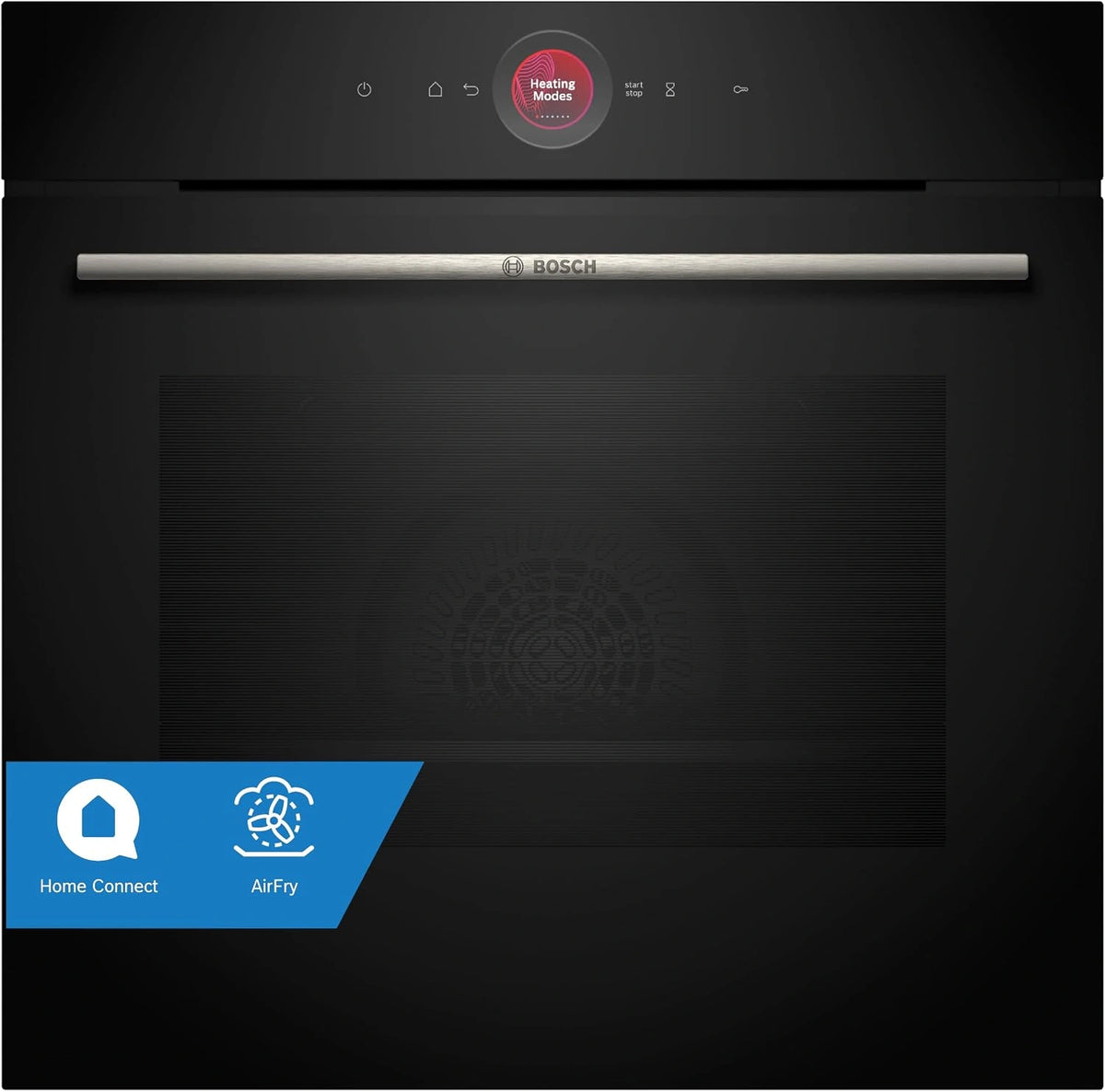 Horno Bosch Serie 8 60 cm con AirFry y Asistente de Limpieza, Negro