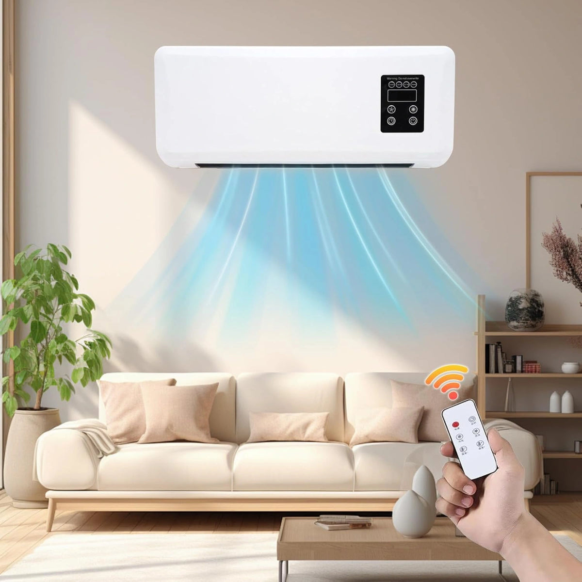 Climatizador de Pared Port¨¢til con Control Remoto, Sistema de Aire Split Reversible