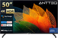Televisor Antteq 50" 4K UHD Android, Asistente Google, Wi-Fi, Dolby, HDMI, USB, Apps Populares