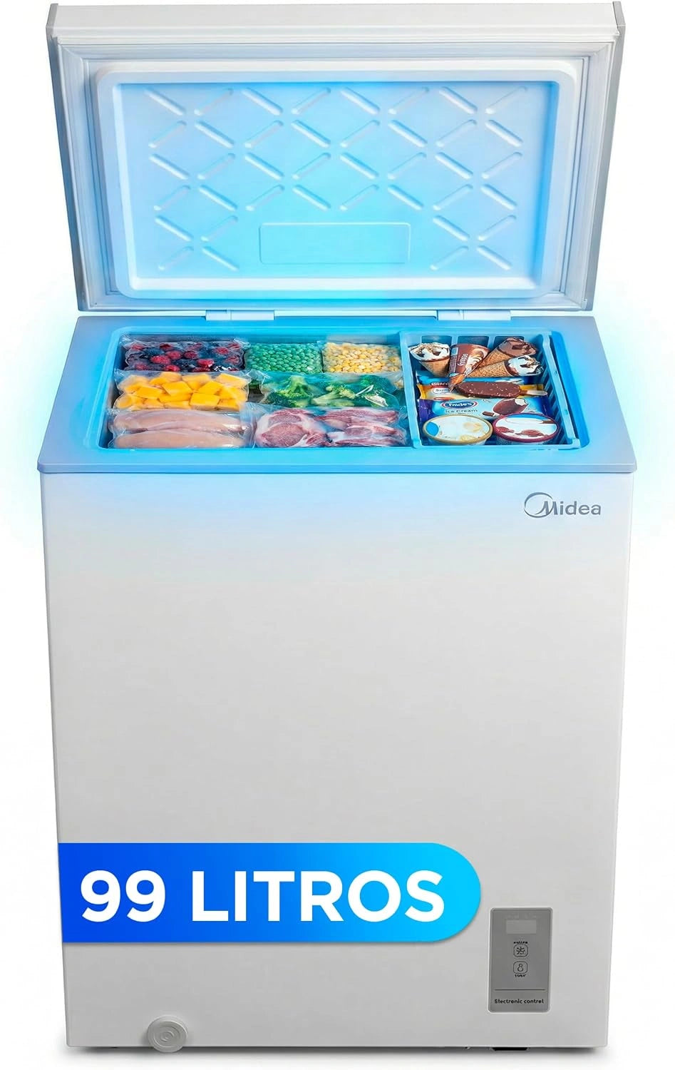 MIDEA Congelador Horizontal 99L Inverter Silencioso 38dB