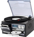 Tocadiscos Retro Multifuncional con Bluetooth y Reproductor de CD