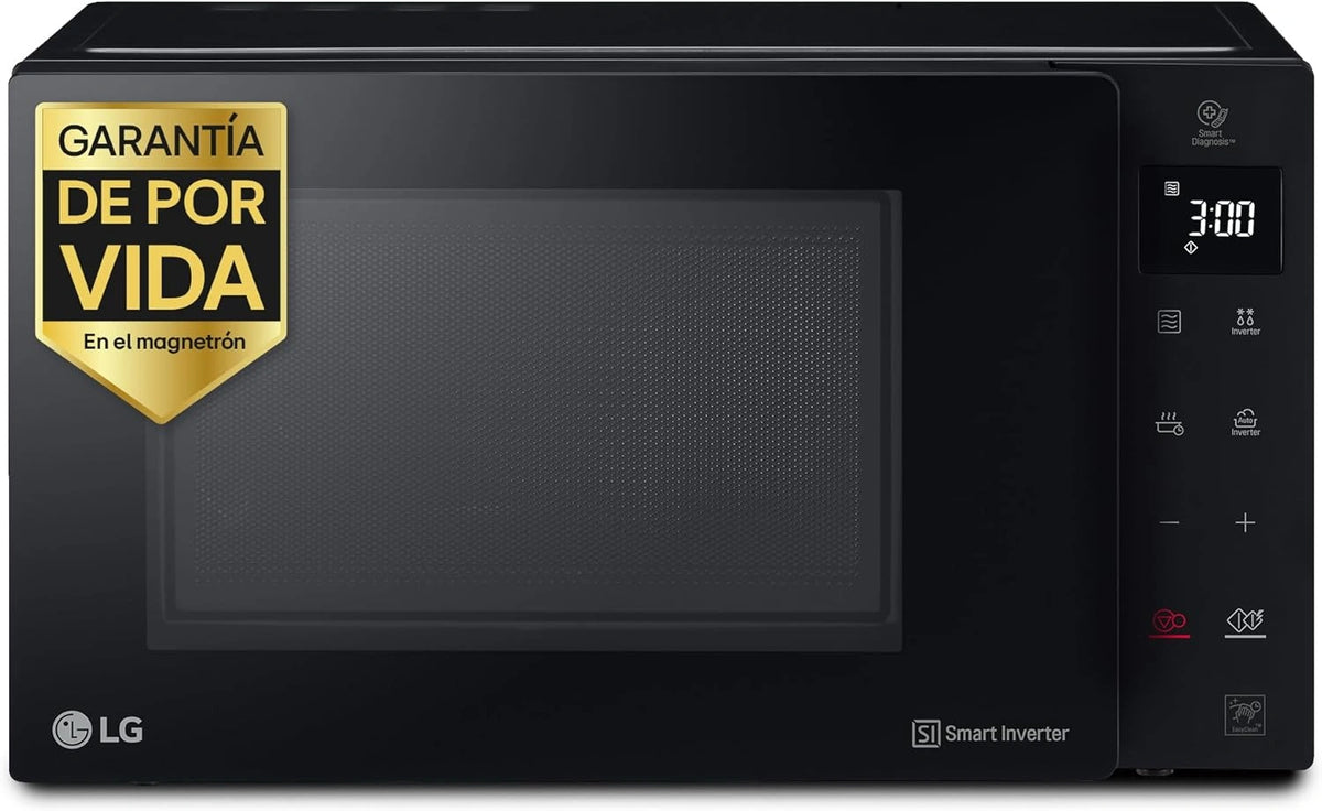 LG Microondas con Grill y Smart Inverter, 1000W, 25L, Negro
