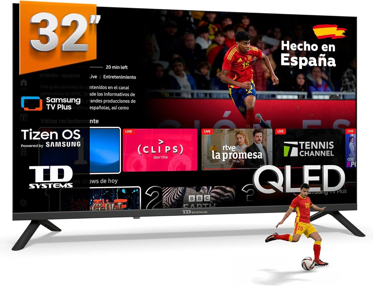 Televisor Inteligente 32'' QLED con Tizen 8.0, HDR10 y Triple Sintonizador