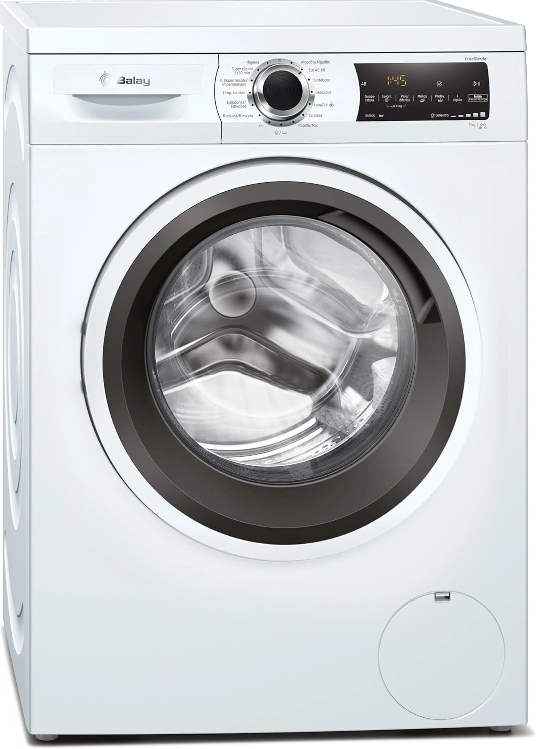 Lavadora Balay Libre Instalaci¨®n 9 kg, Pantalla T¨¢ctil, Programas R¨¢pidos, Silenciosa, Blanca