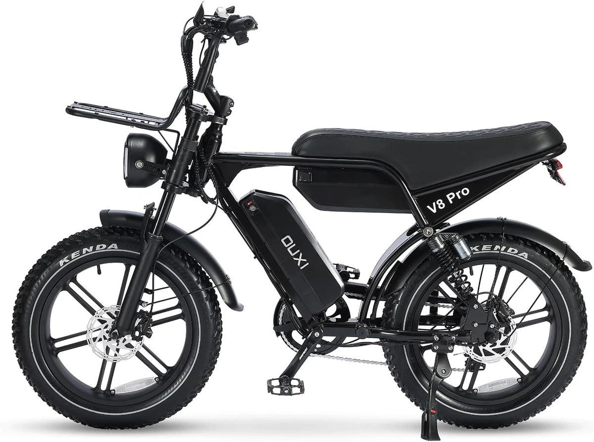 OUXI Pro MAX E-Bike para Adultos, Doble Bater¨ªa 48V 30Ah, Autonom¨ªa 120km, Neum¨¢ticos Anchos 20x4.0, Frenos Hidr¨¢ulicos, Altavoz Bluetooth, Portaequipajes Delantero