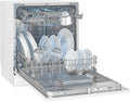 Lavavajillas Compacto Exquisit 55cm Blanco, 8 Servicios, Clase D, Apertura Autom¨¢tica y Funci¨®n de Secado Extra