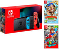Consola Nintendo Switch 32GB Rojo/Azul con Super Mario Odyssey y Donkey Kong: Tropical Freeze