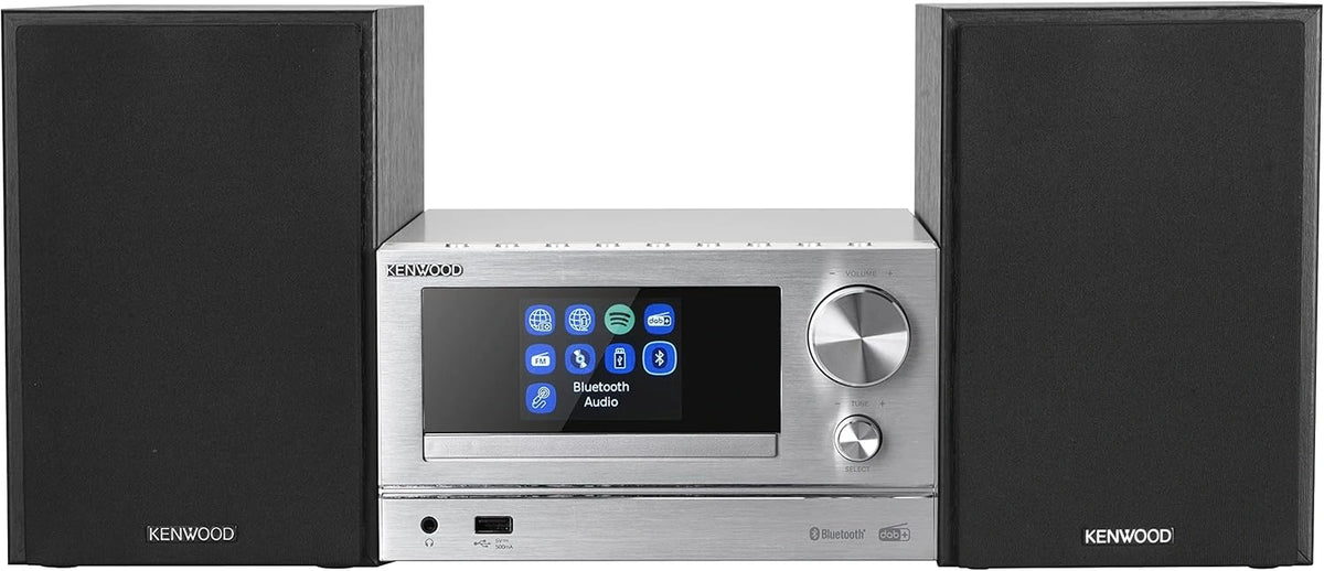Microcadena Kenwood M-7000S-S Plata con Bluetooth, USB, CD y Radio DAB+/FM