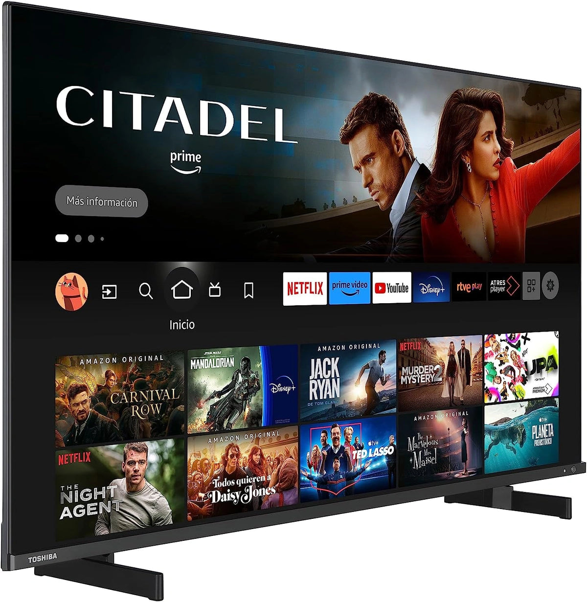 Televisor Inteligente Toshiba 55'' QLED 4K UHD con Alexa y Netflix