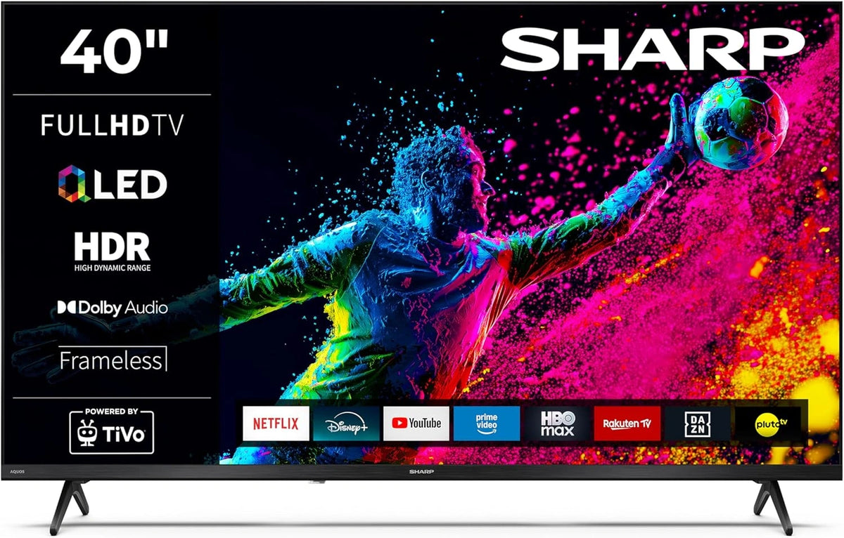 Televisor Sharp QLED 40'' Smart TV con TiVo, HDR y Full HD, Sintonizador Triple