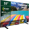 TOSHIBA Smart TV 4K UHD 55" con HDR10 y Dolby Audio, Compatible con Alexa y Google, Bluetooth